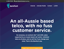 Tablet Screenshot of barefoottelecom.com.au